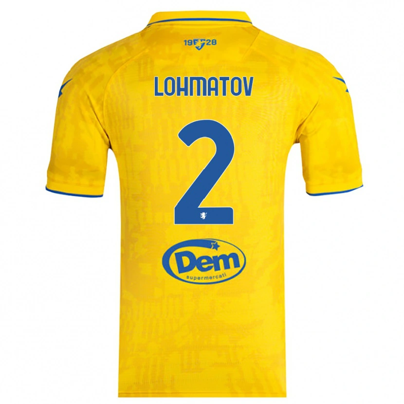Danxen Homem Camisola Aleksandr Lohmatov #2 Amarelo Azul Principal 2025/26 Camisa Brasil