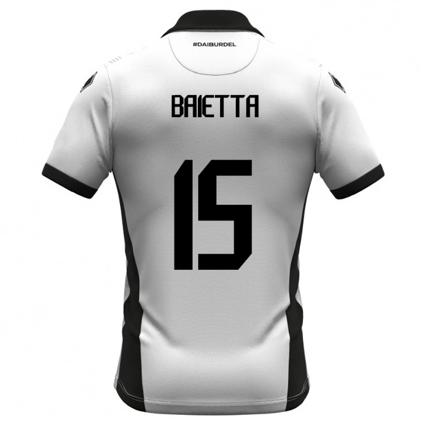 Danxen Homem Camisola Pietro Baietta #15 Branco Preto Laranja Principal 2025/26 Camisa Brasil