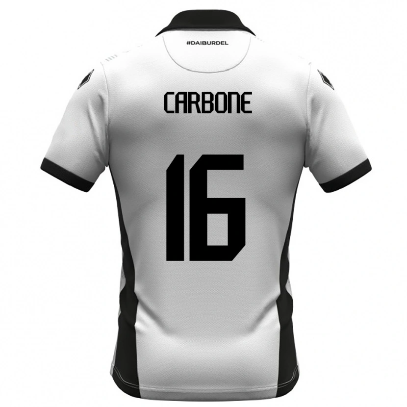 Danxen Homem Camisola Andrea Carbone #16 Branco Preto Laranja Principal 2025/26 Camisa Brasil