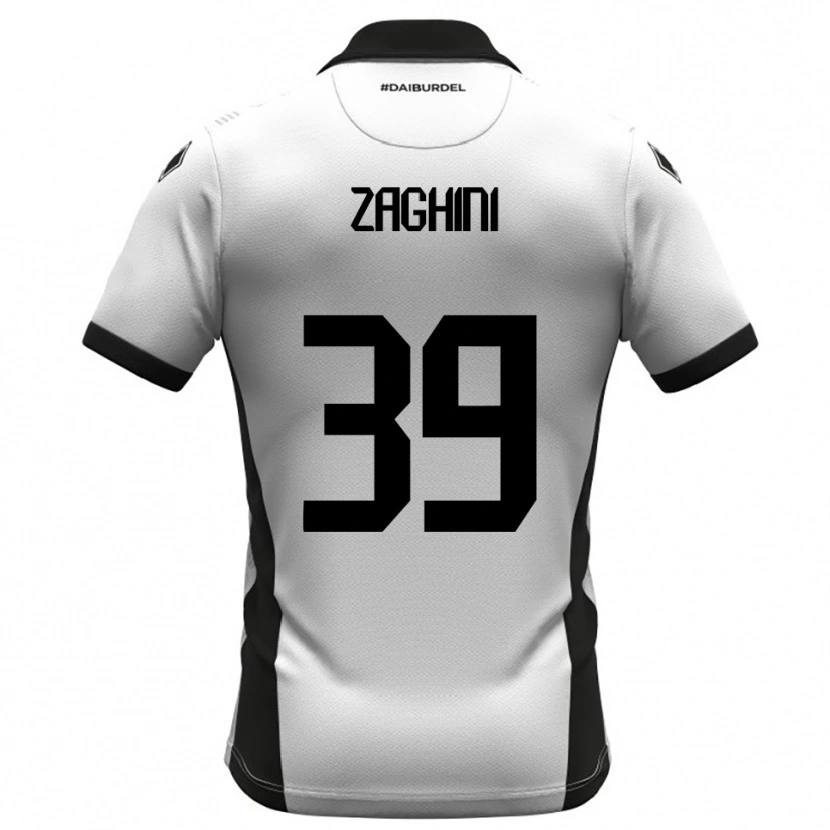 Danxen Homem Camisola Mattia Zaghini #39 Branco Preto Laranja Principal 2025/26 Camisa Brasil