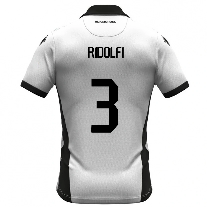 Danxen Homem Camisola Mattia Ridolfi #3 Branco Preto Laranja Principal 2025/26 Camisa Brasil
