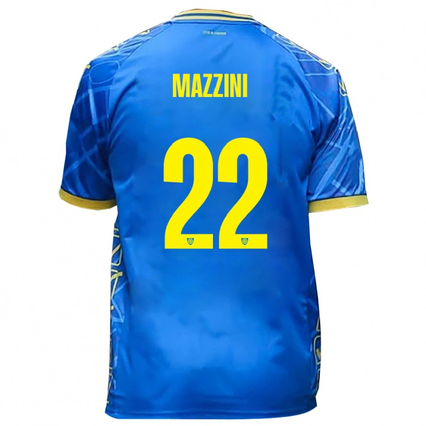 Danxen Homem Camisola Stefano Mazzini #22 Azul Celeste Amarelo Principal 2025/26 Camisa Brasil