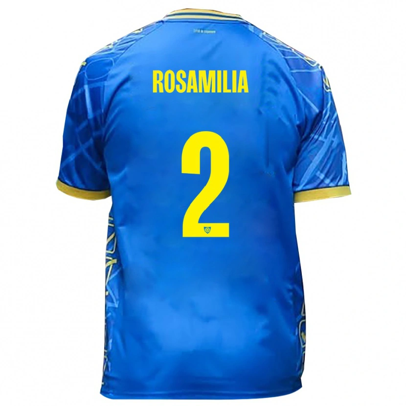Danxen Homem Camisola Loris Rosamilia #2 Azul Celeste Amarelo Principal 2025/26 Camisa Brasil
