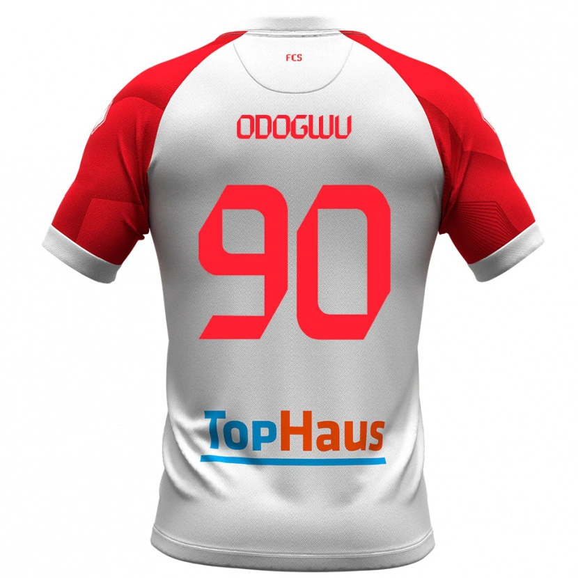 Danxen Homem Camisola Raphael Odogwu #90 Branco Vermelho Principal 2025/26 Camisa Brasil