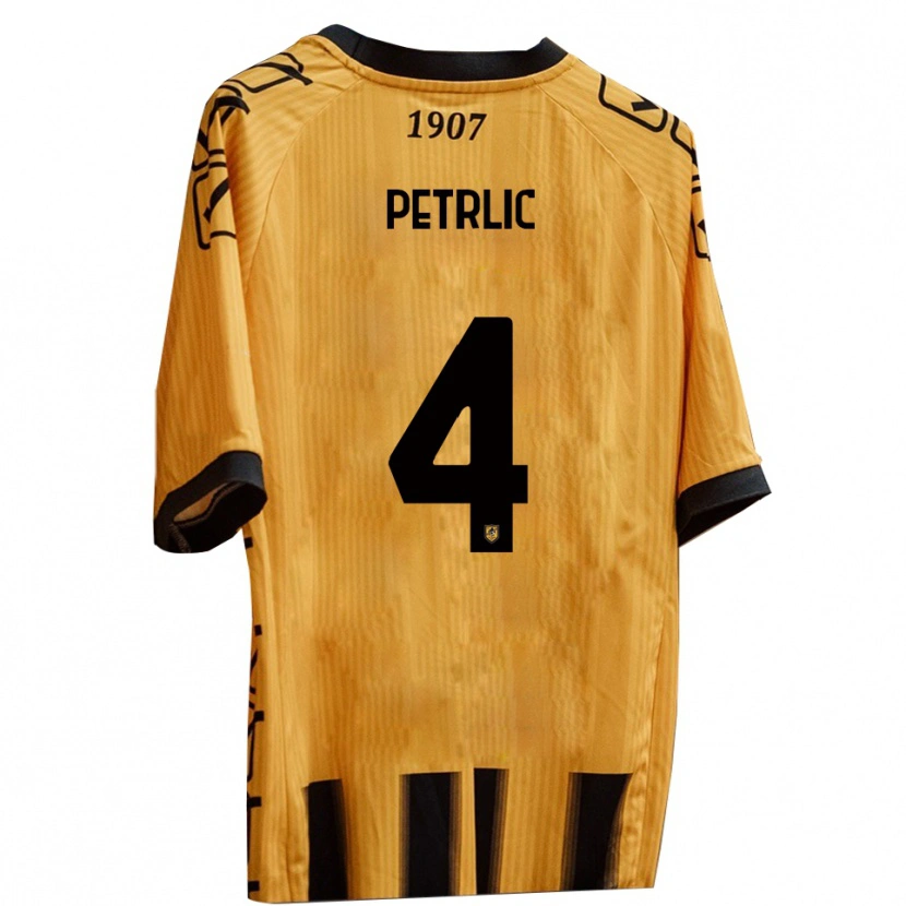 Danxen Homem Camisola Vincenzo Petrlic #4 Amarelo Preto Principal 2025/26 Camisa Brasil