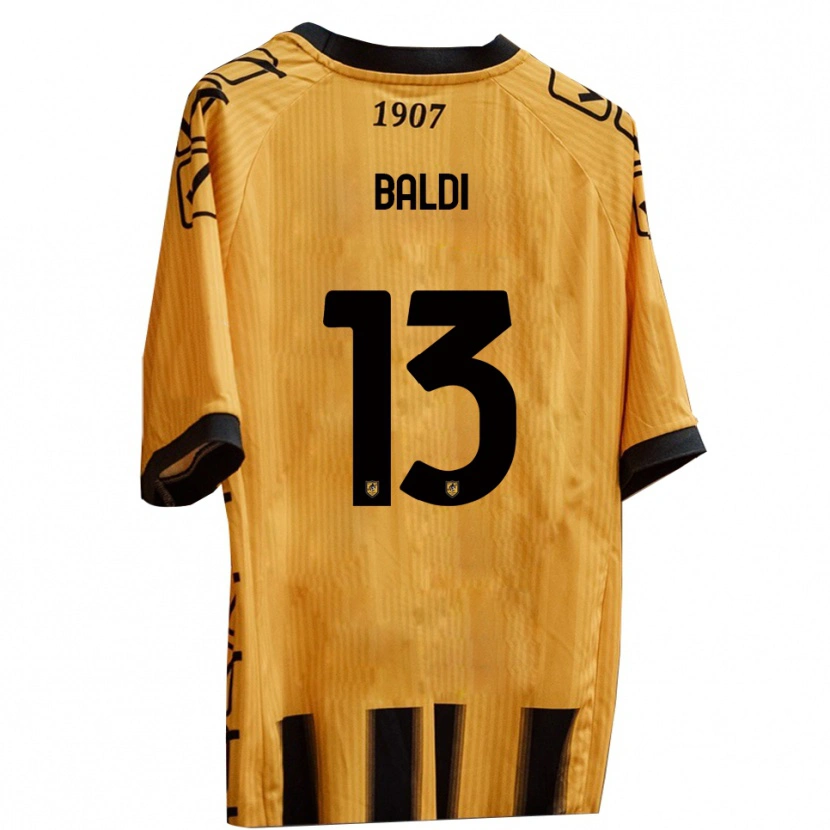 Danxen Homem Camisola Matteo Baldi #13 Amarelo Preto Principal 2025/26 Camisa Brasil