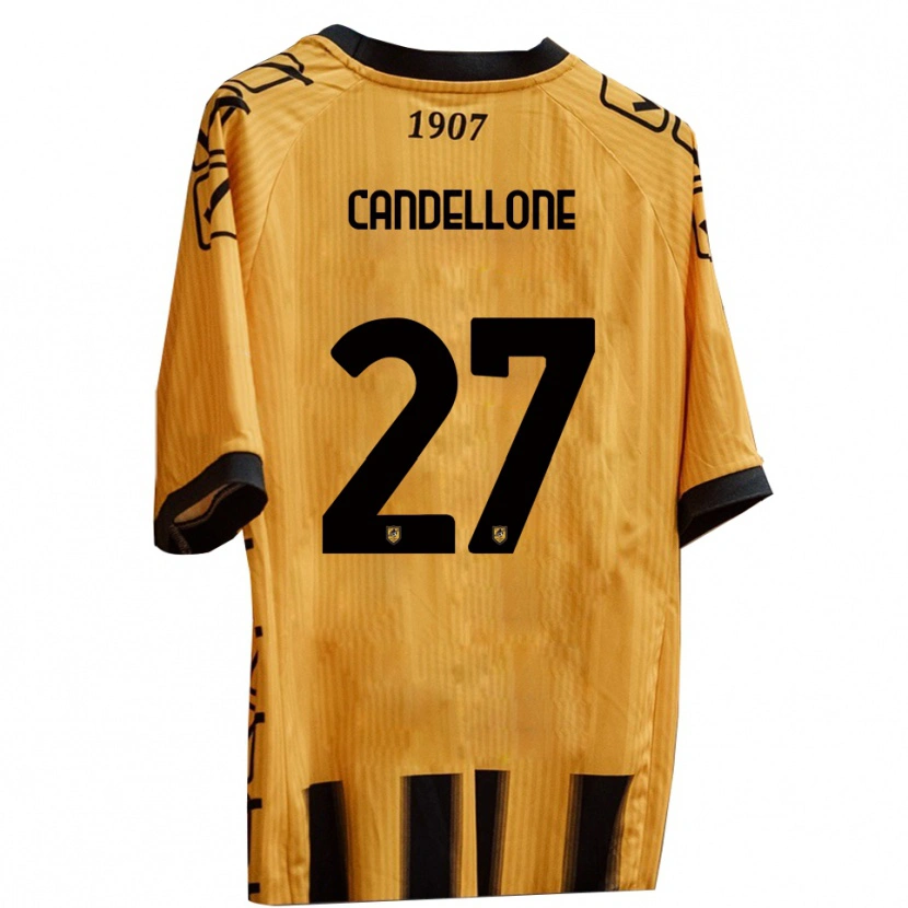 Danxen Homem Camisola Leonardo Candellone #27 Amarelo Preto Principal 2025/26 Camisa Brasil
