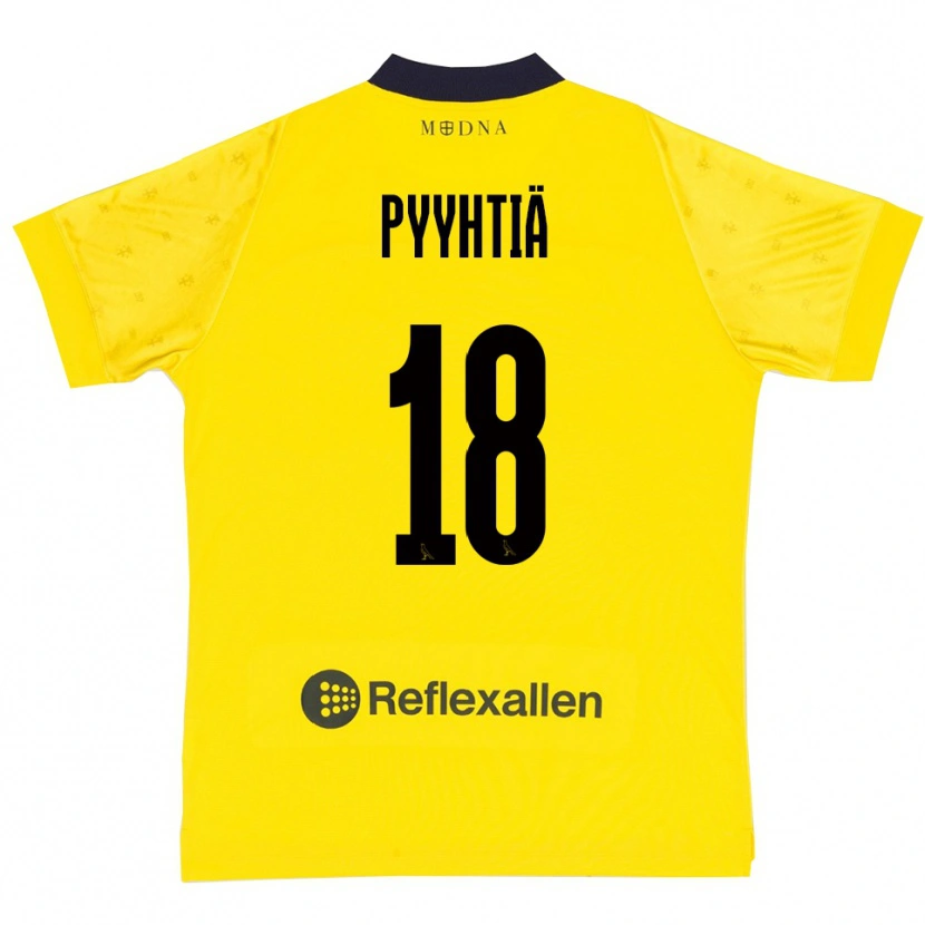 Danxen Homem Camisola Niklas Pyyhtiä #18 Amarelo Marinho Principal 2025/26 Camisa Brasil
