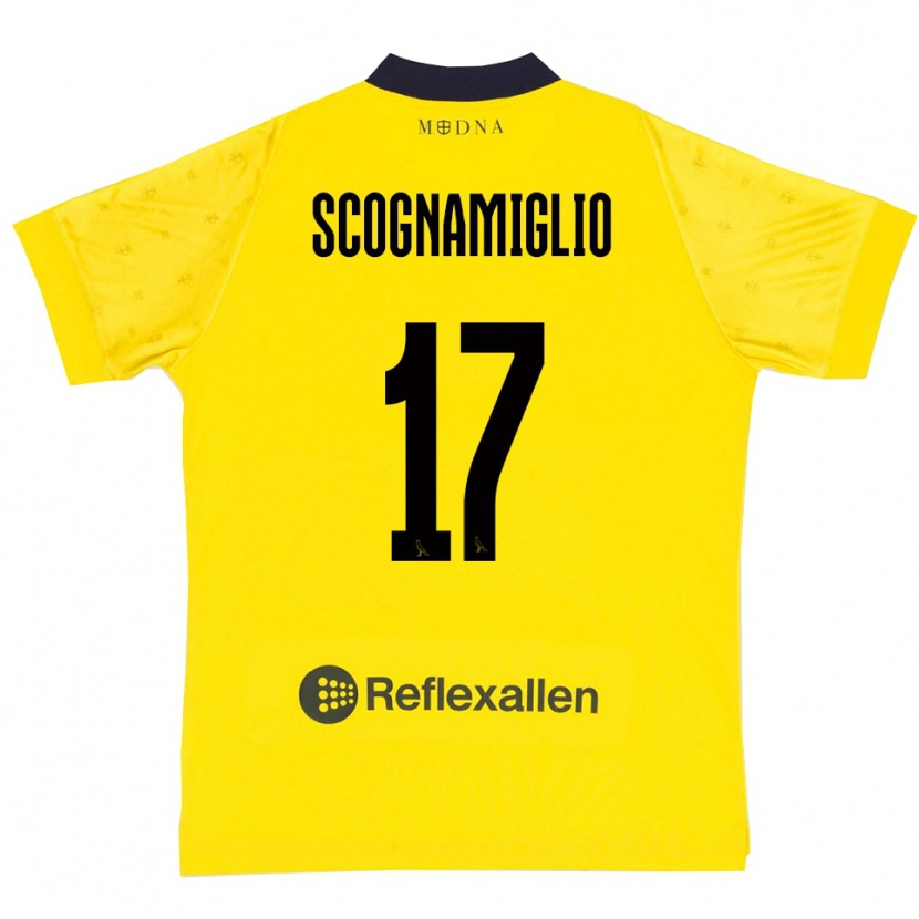 Danxen Homem Camisola Giuseppe Scognamiglio #17 Amarelo Marinho Principal 2025/26 Camisa Brasil