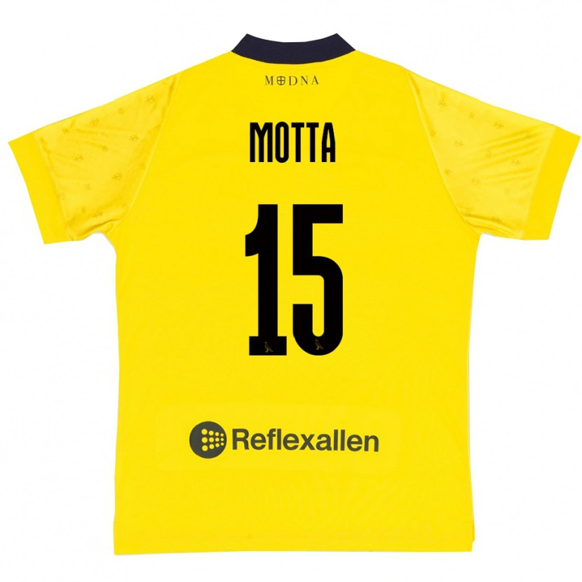 Danxen Homem Camisola Nicolò Motta #15 Amarelo Marinho Principal 2025/26 Camisa Brasil