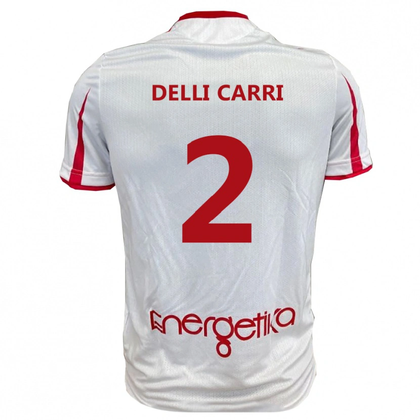 Danxen Homem Camisola Filippo Delli Carri #2 Branco Vermelho Principal 2025/26 Camisa Brasil