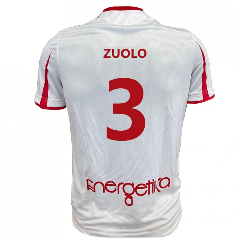 Danxen Homem Camisola Christian Zuolo #3 Branco Vermelho Principal 2025/26 Camisa Brasil