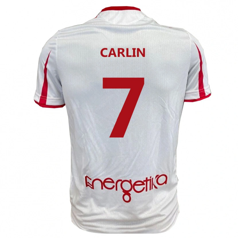 Danxen Homem Camisola Pietro Carlin #7 Branco Vermelho Principal 2025/26 Camisa Brasil