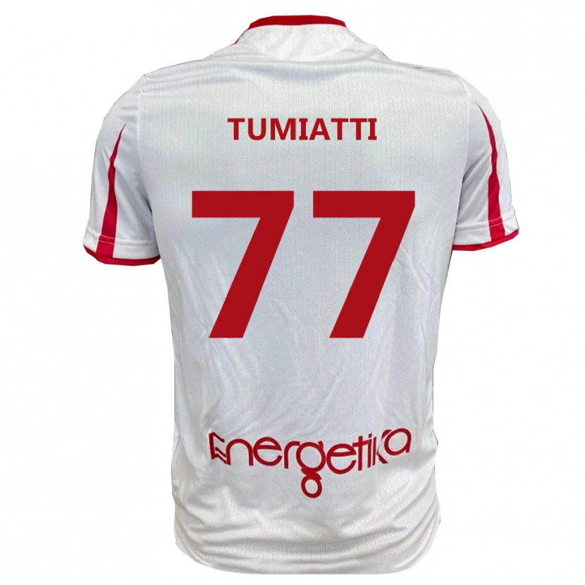 Danxen Homem Camisola Francesco Tumiatti #77 Branco Vermelho Principal 2025/26 Camisa Brasil