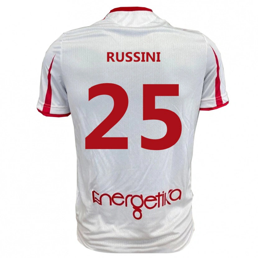 Danxen Homem Camisola Simone Russini #25 Branco Vermelho Principal 2025/26 Camisa Brasil