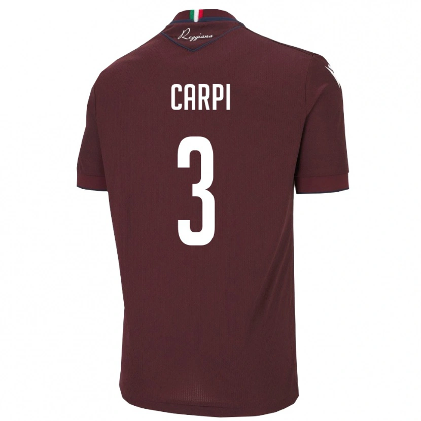 Danxen Homem Camisola Filippo Carpi #3 Borgonha Branco Principal 2025/26 Camisa Brasil