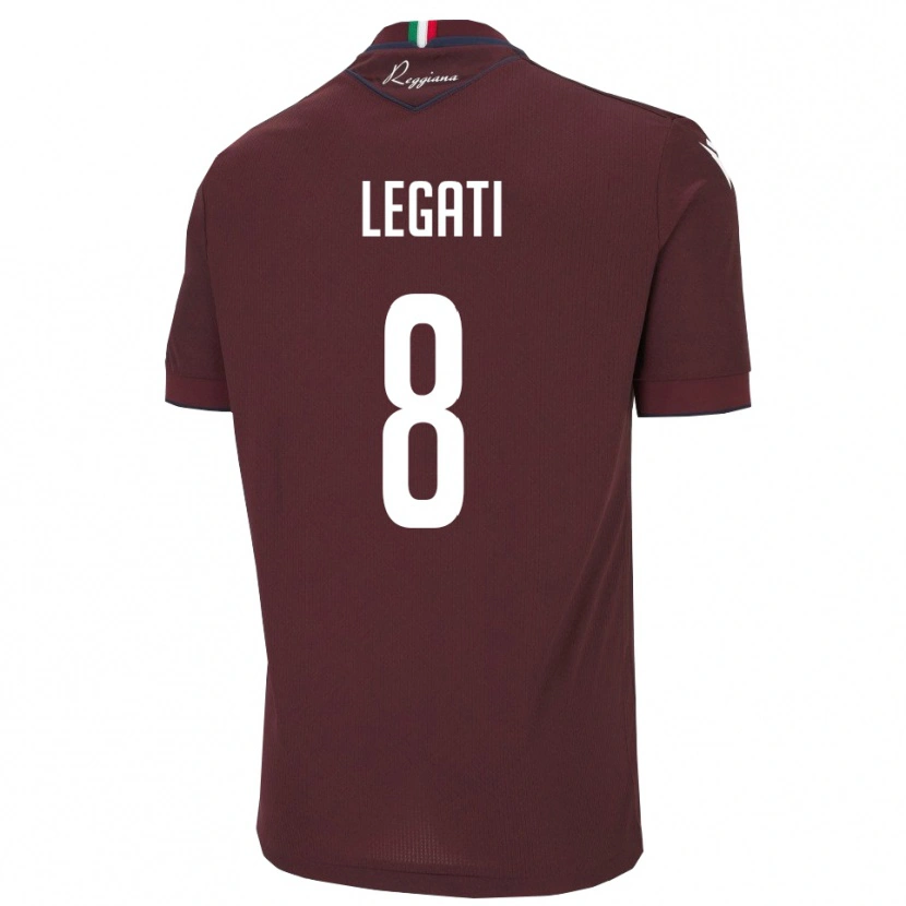 Danxen Homem Camisola Mattia Legati #8 Borgonha Branco Principal 2025/26 Camisa Brasil