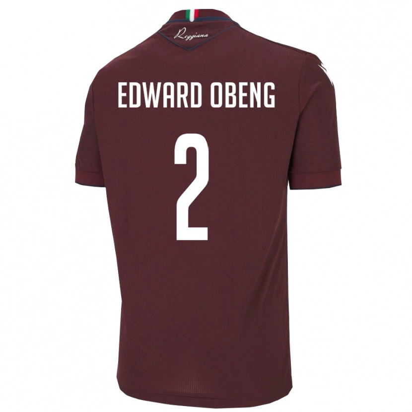 Danxen Homem Camisola Elijah Edward Obeng #2 Borgonha Branco Principal 2025/26 Camisa Brasil