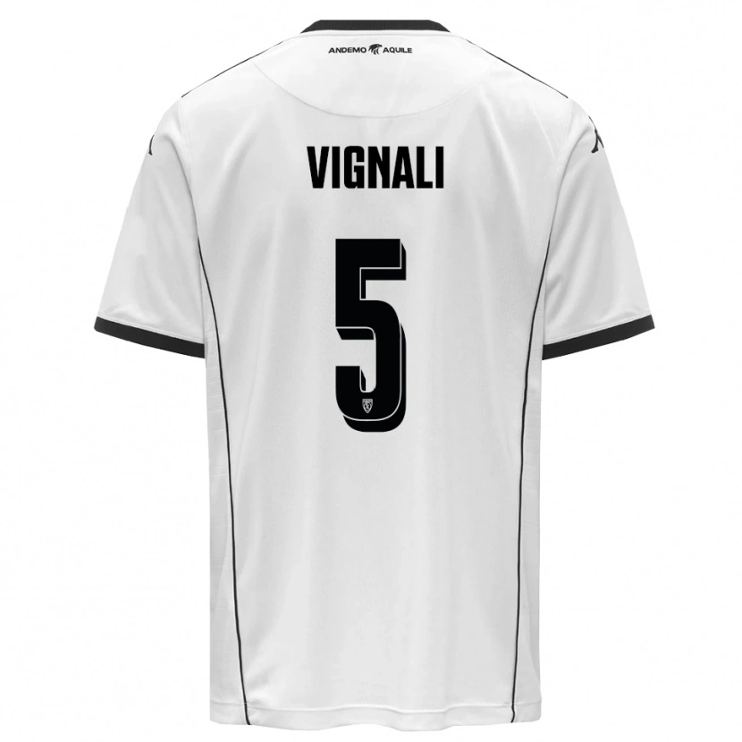 Danxen Homem Camisola Diego Vignali #5 Branco Preto Principal 2025/26 Camisa Brasil