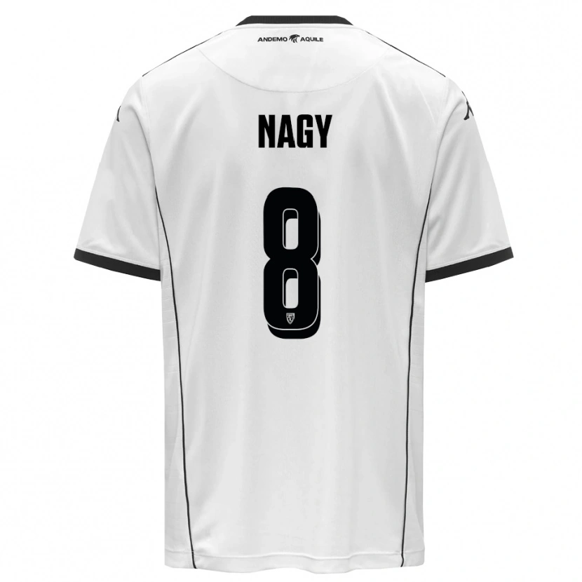 Danxen Homem Camisola Ádám Nagy #8 Branco Preto Principal 2025/26 Camisa Brasil