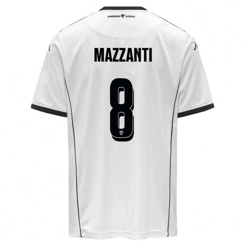 Danxen Homem Camisola Tommaso Mazzanti #8 Branco Preto Principal 2025/26 Camisa Brasil