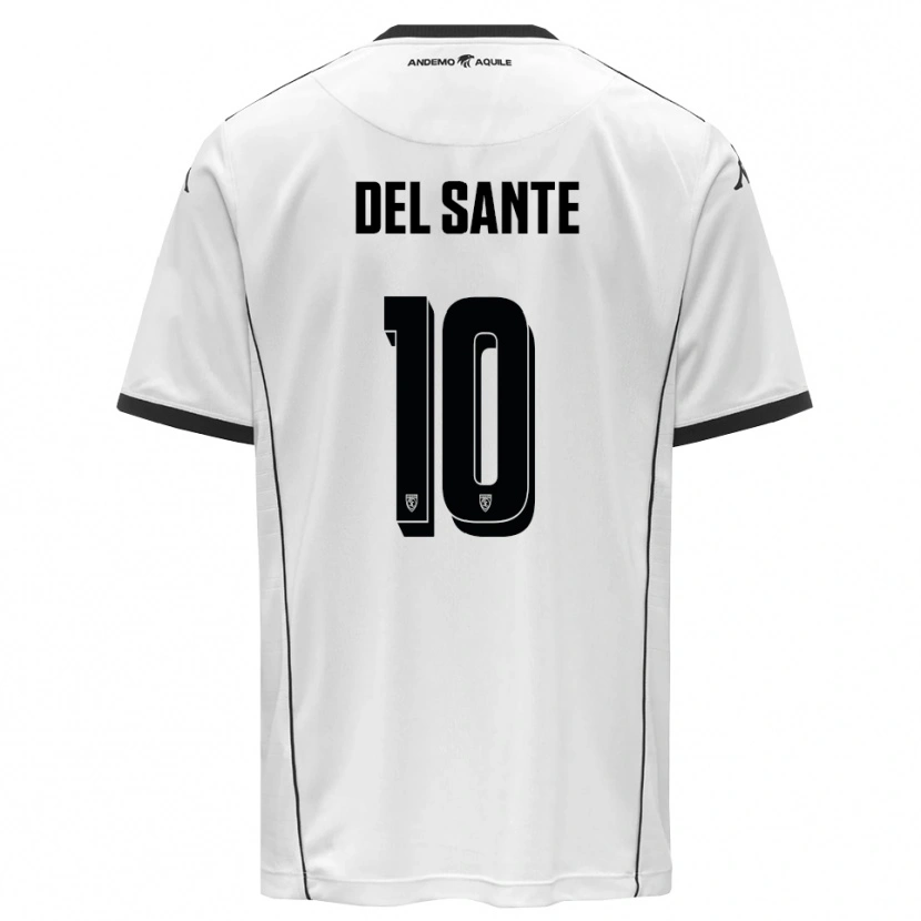 Danxen Homem Camisola Davide Del Sante #10 Branco Preto Principal 2025/26 Camisa Brasil