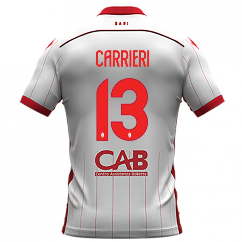 Danxen Homem Camisola Vitantonio Carrieri #13 Branco Vermelho Principal 2025/26 Camisa Brasil