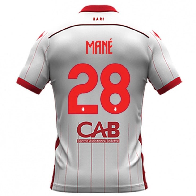 Danxen Homem Camisola Moussa Mané #28 Branco Vermelho Principal 2025/26 Camisa Brasil