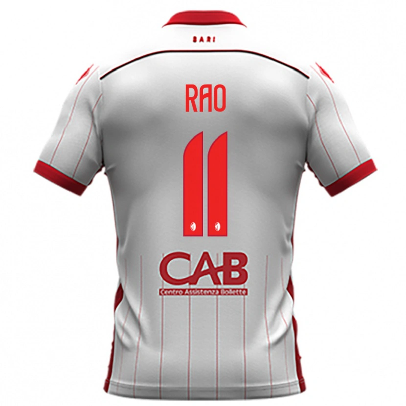 Danxen Homem Camisola Emanuele Rao #11 Branco Vermelho Principal 2025/26 Camisa Brasil