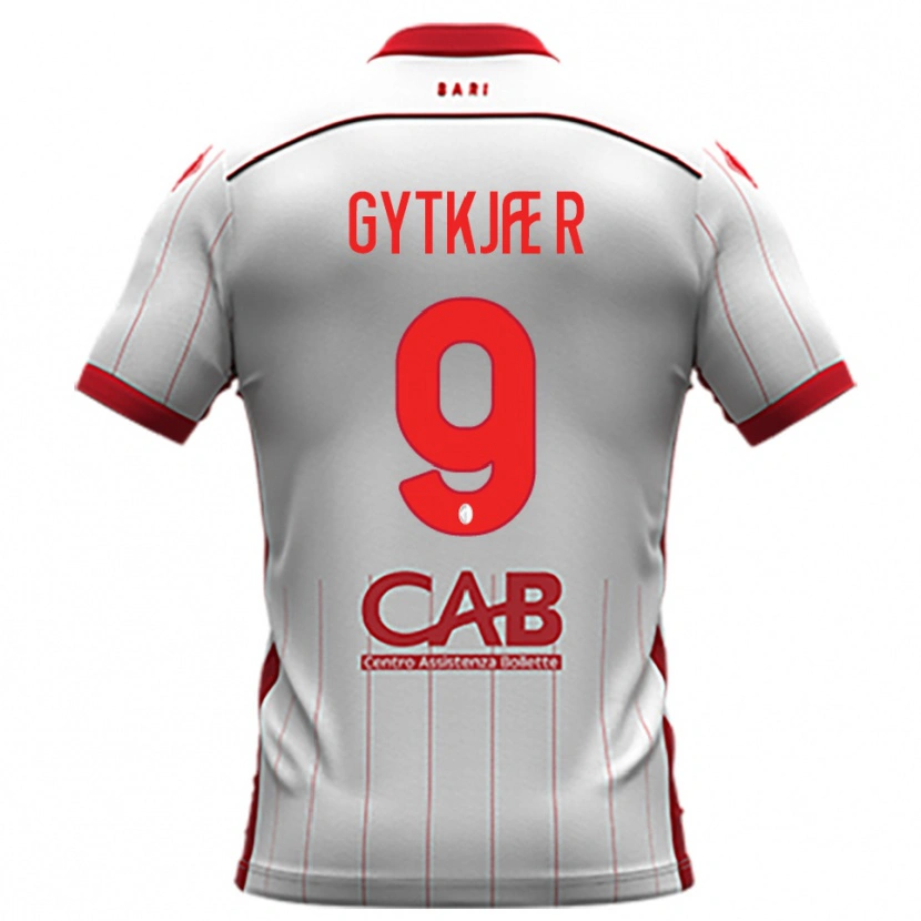 Danxen Homem Camisola Christian Gytkjær #9 Branco Vermelho Principal 2025/26 Camisa Brasil