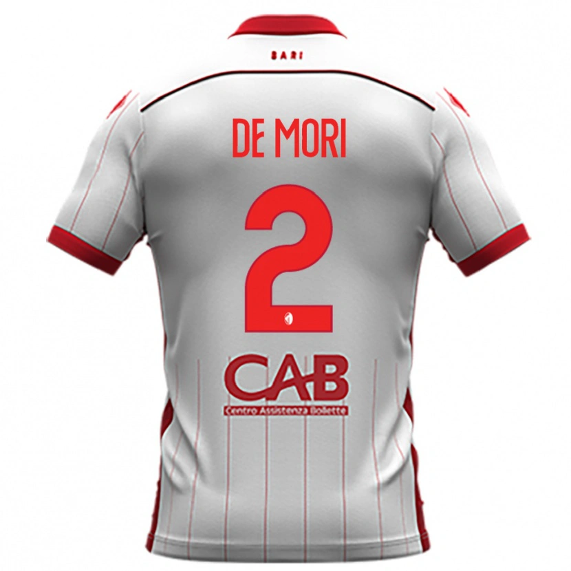 Danxen Homem Camisola Edoardo De Mori #2 Branco Vermelho Principal 2025/26 Camisa Brasil
