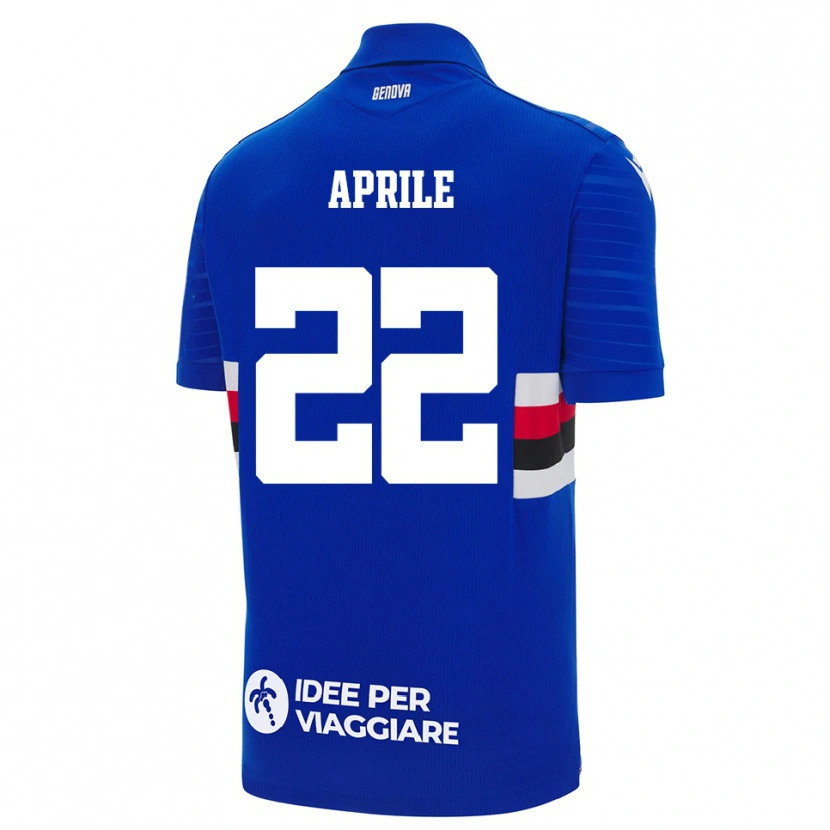 Danxen Homem Camisola Roberta Aprile #22 Azul Branco Principal 2025/26 Camisa Brasil