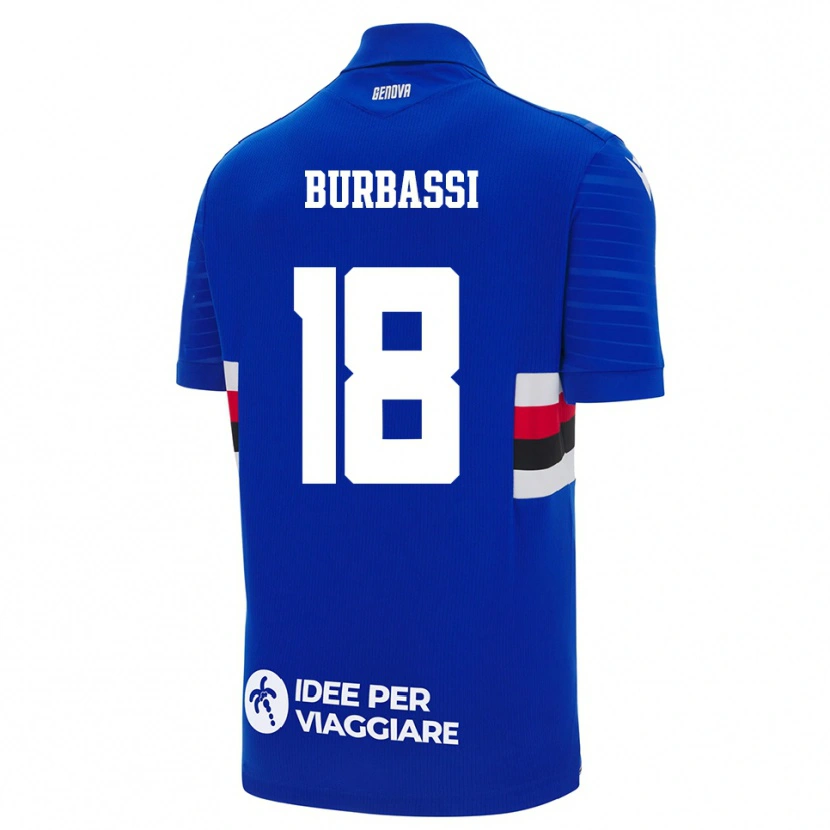Danxen Homem Camisola Giada Burbassi #18 Azul Branco Principal 2025/26 Camisa Brasil