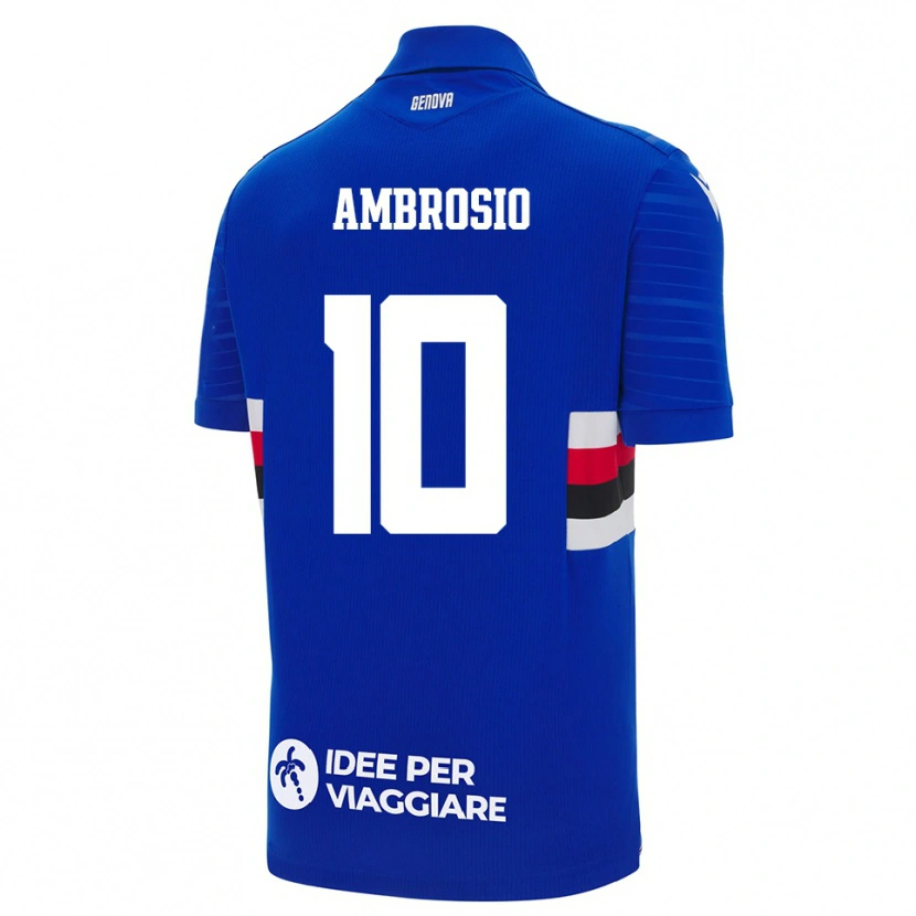 Danxen Homem Camisola Alfonso Ambrosio #10 Azul Branco Principal 2025/26 Camisa Brasil