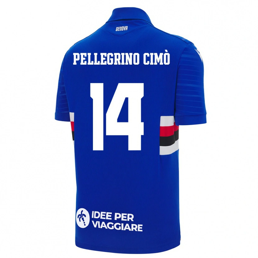 Danxen Homem Camisola Giada Pellegrino Cimò #14 Azul Branco Principal 2025/26 Camisa Brasil