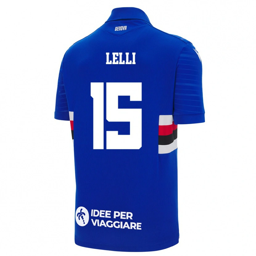 Danxen Homem Camisola Gabriele Lelli #15 Azul Branco Principal 2025/26 Camisa Brasil