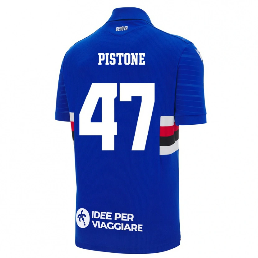 Danxen Homem Camisola Giovanni Pistone #47 Azul Branco Principal 2025/26 Camisa Brasil