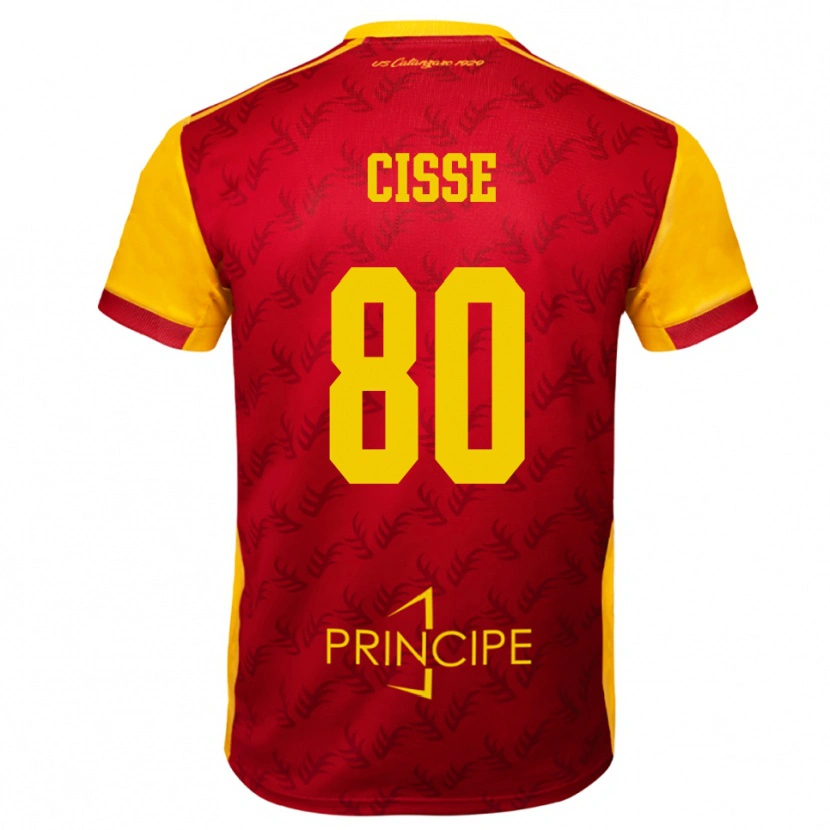 Danxen Homem Camisola Alphadjo Cissè #80 Amarelo Vermelho Principal 2025/26 Camisa Brasil