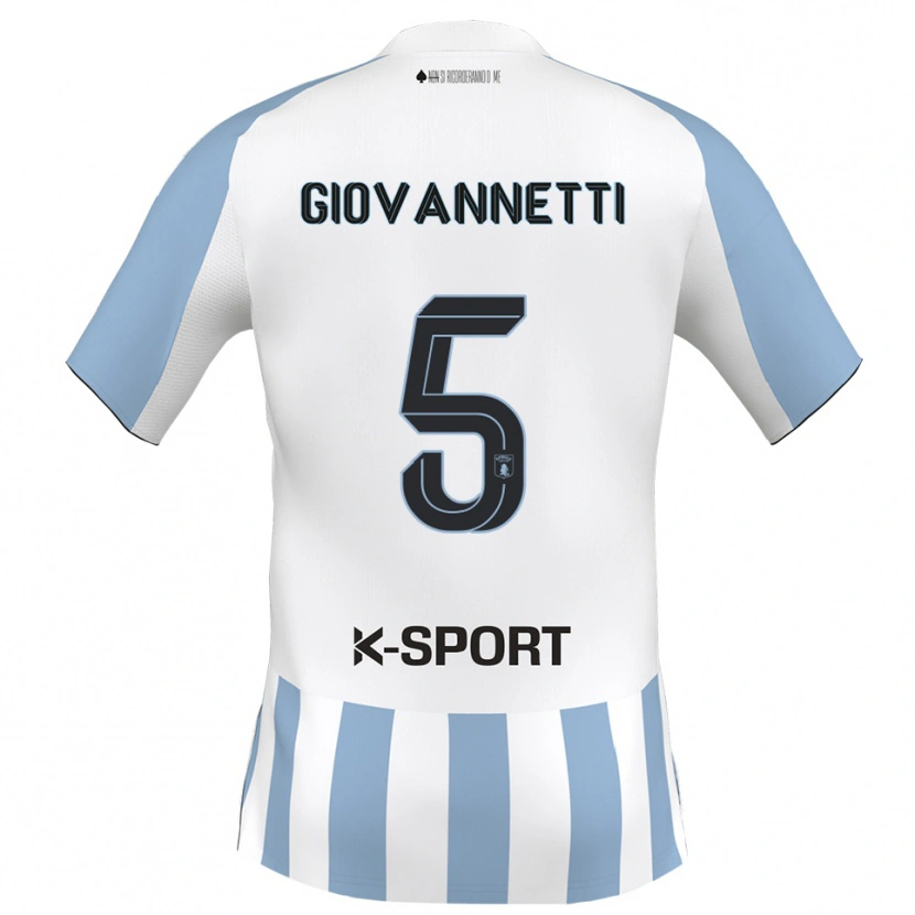 Danxen Homem Camisola Elia Giovannetti #5 Branco Azul Celeste Principal 2025/26 Camisa Brasil