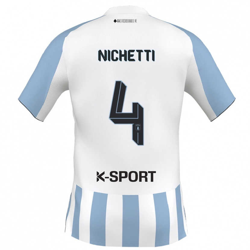 Danxen Homem Camisola Marco Nichetti #4 Branco Azul Celeste Principal 2025/26 Camisa Brasil