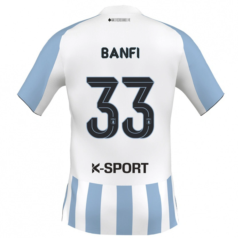 Danxen Homem Camisola Emanuele Banfi #33 Branco Azul Celeste Principal 2025/26 Camisa Brasil