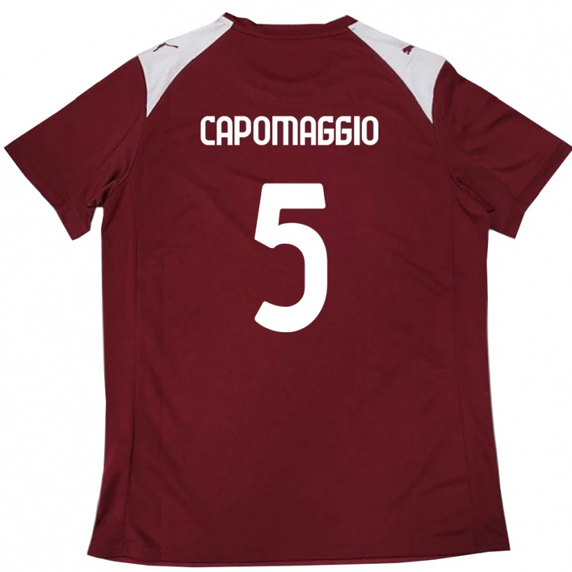 Danxen Homem Camisola Galo Capomaggio #5 Borgonha Branco Principal 2025/26 Camisa Brasil