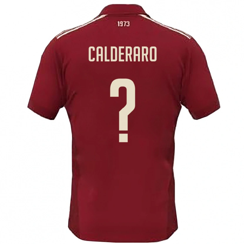 Danxen Homem Camisola Mattia Calderaro #0 Borgonha Branco Principal 2025/26 Camisa Brasil