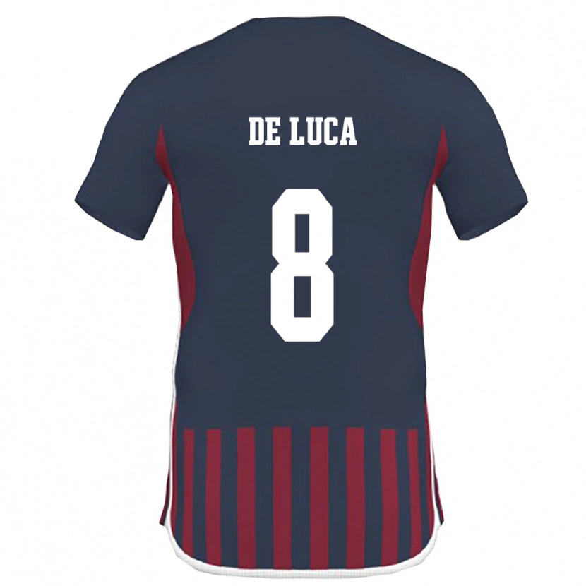 Danxen Homem Camisola Sergio De Luca #8 Marinho Vermelho Principal 2025/26 Camisa Brasil