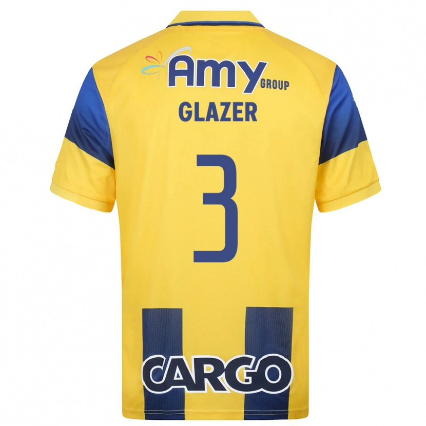 Danxen Homem Camisola Amit Glazer #3 Amarelo Marinho Principal 2025/26 Camisa Brasil