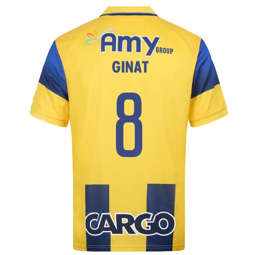 Danxen Homem Camisola Eran Ginat #8 Amarelo Marinho Principal 2025/26 Camisa Brasil