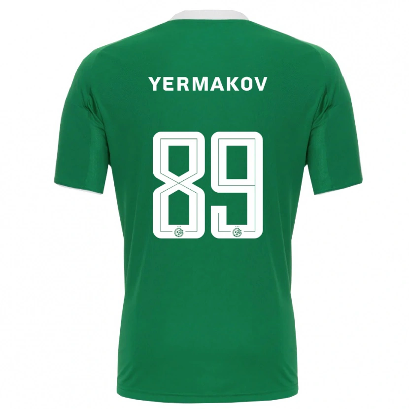 Danxen Homem Camisola Georgiy Yermakov #89 Verde Branco Principal 2025/26 Camisa Brasil