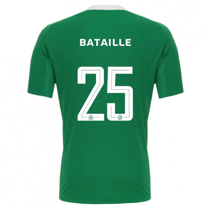 Danxen Homem Camisola Jelle Bataille #25 Verde Branco Principal 2025/26 Camisa Brasil