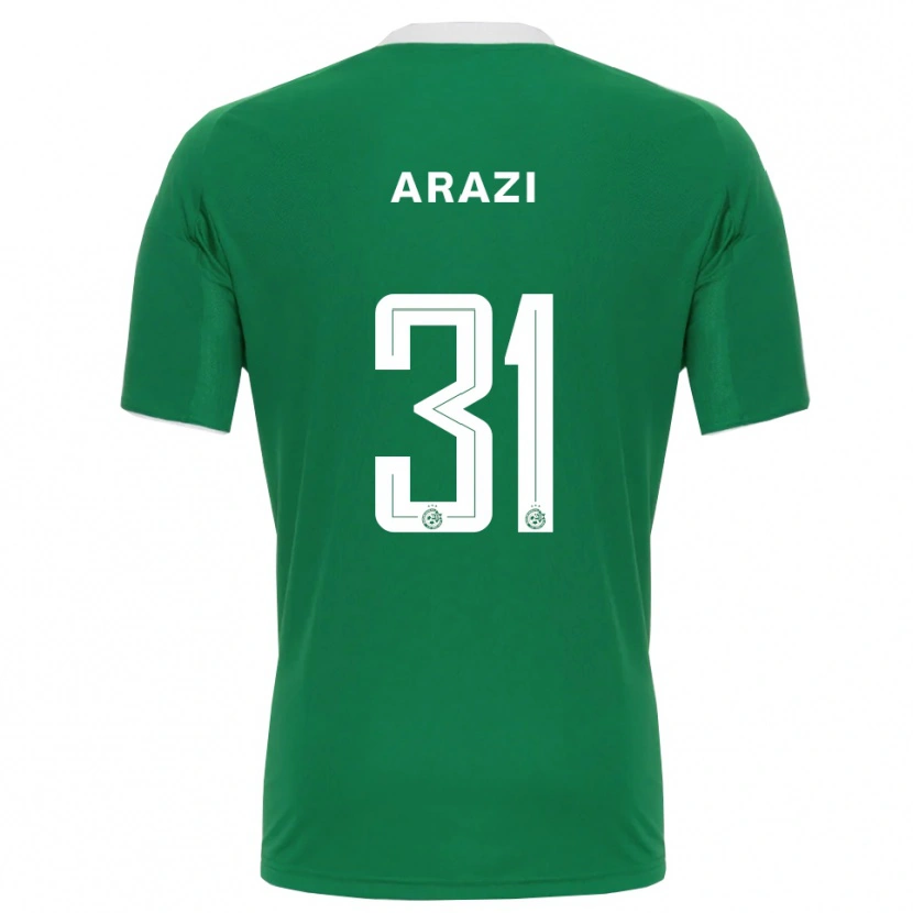 Danxen Homem Camisola Amit Arazi #31 Verde Branco Principal 2025/26 Camisa Brasil