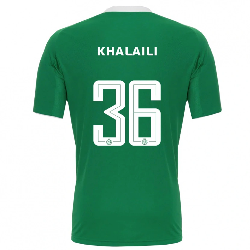 Danxen Homem Camisola Iyad Khalaili #36 Verde Branco Principal 2025/26 Camisa Brasil